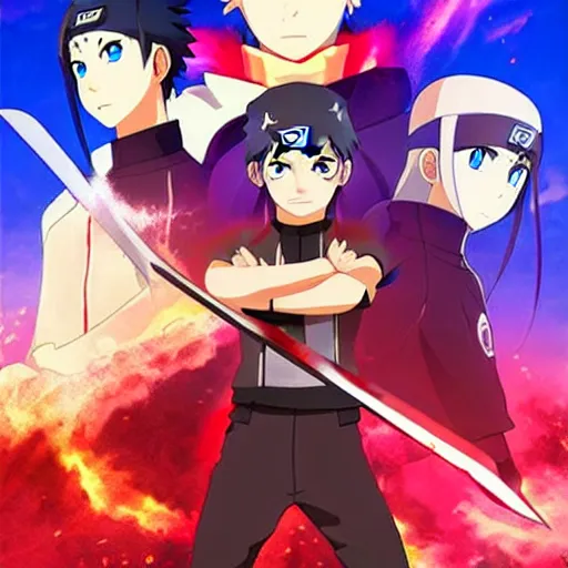 Image similar to Teen Naruto in Sword Art Online Movie Adaptation