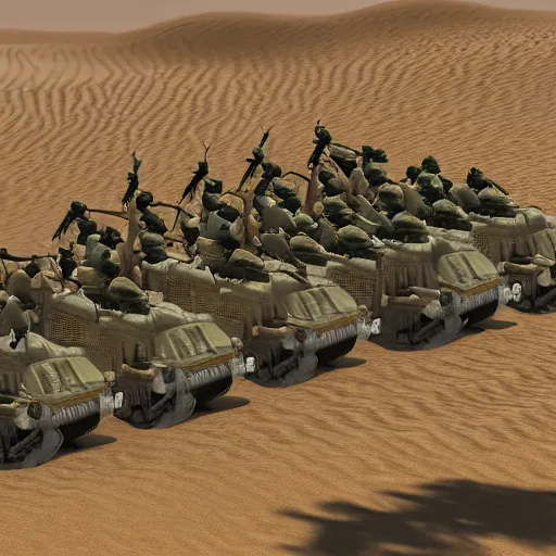 Prompt: muslim army in the desert very detailed 4 k detailed super realistic