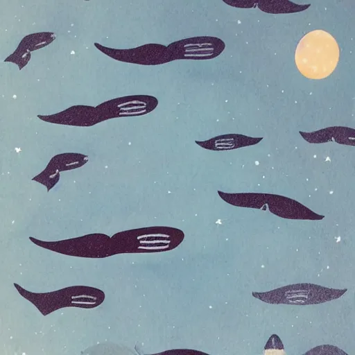 Prompt: a little bug riding a whale through space