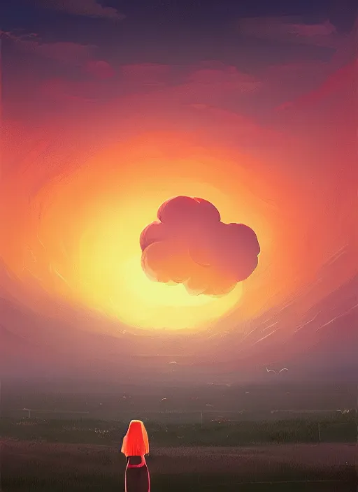 Image similar to Clouds in the shape of a peach, giant insects, digital painting by Alena Aenami, Alena Aenami, Alena Aenami, Alena Aenami, serene, artstation, concept art, 8k