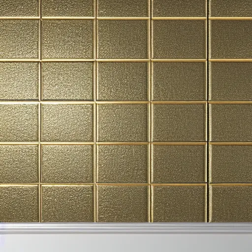 Prompt: gold wall tile with interesting pattern on it, photorealistic