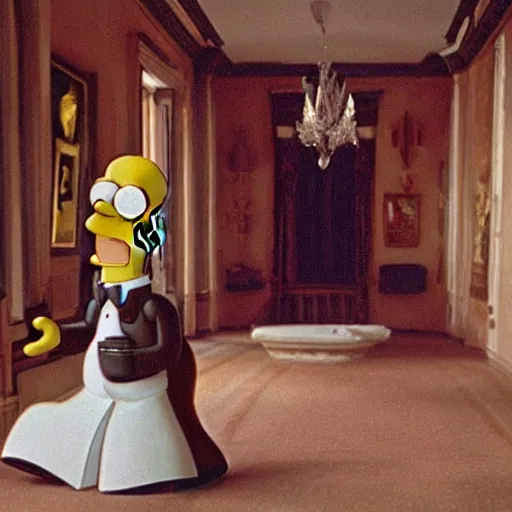 Image similar to Homer Simpson in the manor house of Eyes Wide Shut (1999)