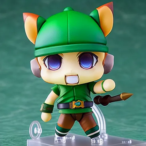 Image similar to teemo league of legends, a nendoroid of teemo, figurine, detailed product photo