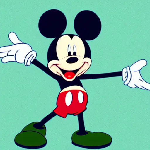 Image similar to mickey mouse by wlop and makoto shinkay