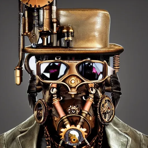 Image similar to steampunk kanye west