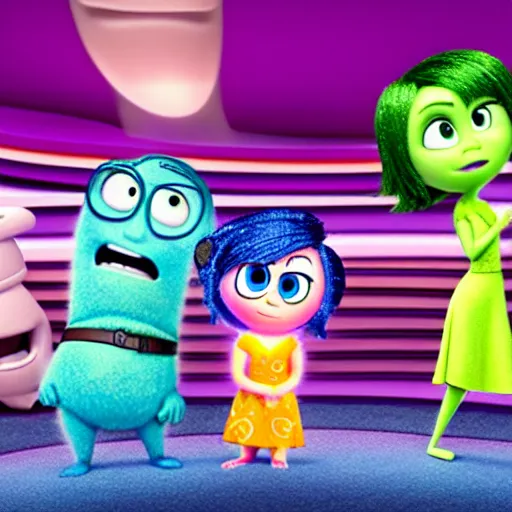 Image similar to inside out pixar animation persona, high quality cartoon