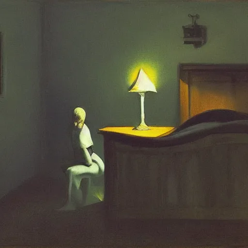 Prompt: Dark Souls, by Edward Hopper