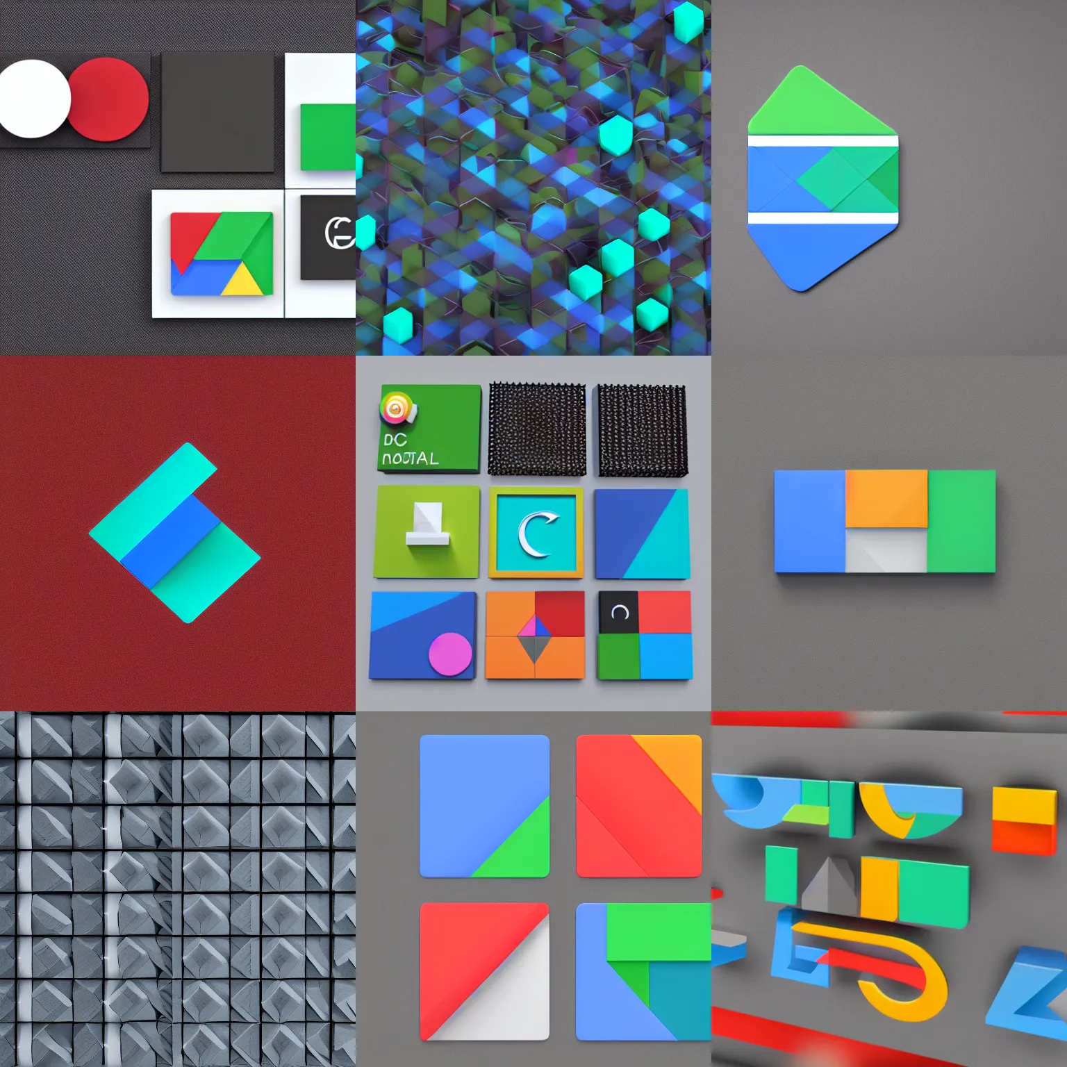 Prompt: Google Material Design, made by C4D,