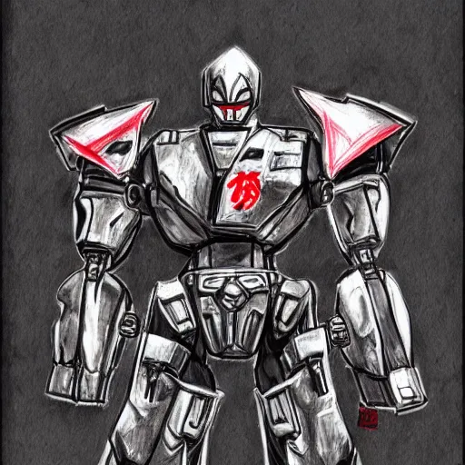 Image similar to mecha, sketch, on paper, highly detailed, red, black, grey, sharp, p - shinobi, anime