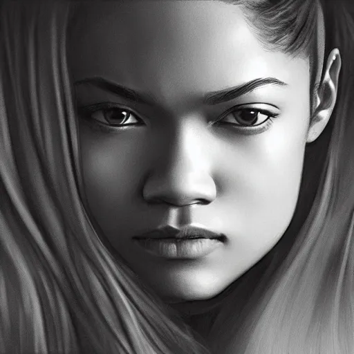 Prompt: “Zendaya, The Lord of the Rings, fantasy, photorealistic, trending on art station, concept Art, ultra detailed portrait, 4k resolution”
