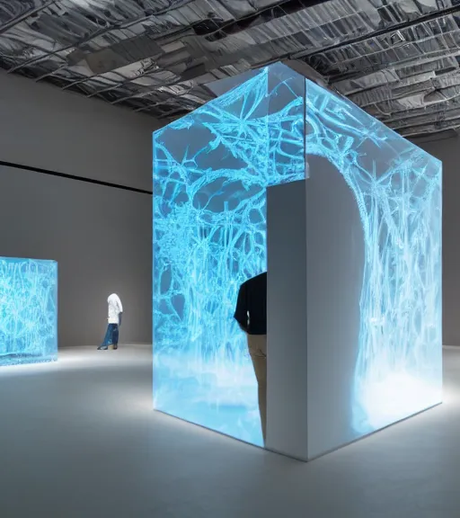 Image similar to x - ray architecture installation, art exhibition, biennale, museum, vr, virtual 4 th dimension