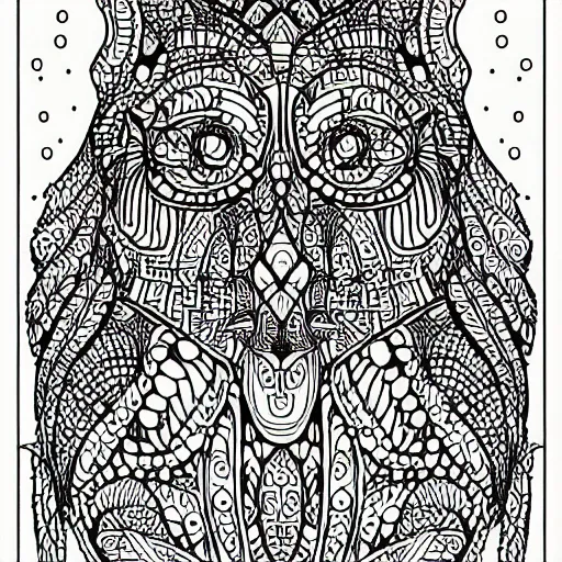 Prompt: picture of an animal from a children's coloring book