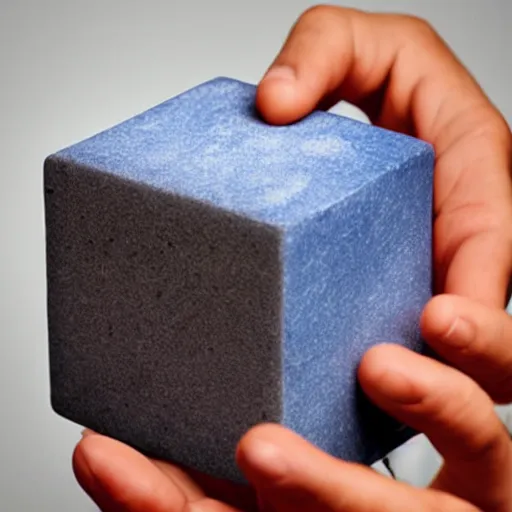 Image similar to man touches a cube that contains all knowledge and is vaporized instantly