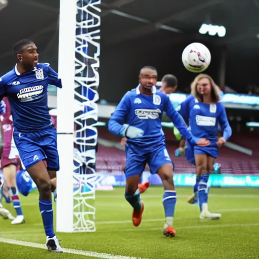 Image similar to Birmingham City Football club losing to Aston Villa, Football, Soccer.