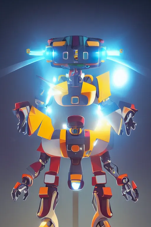 Image similar to metabots medabots medarotto medarot robot minimalist comics, behance hd by jesper ejsing, by rhads, makoto shinkai and lois van baarle, ilya kuvshinov, rossdraws global illumination ray tracing hdr radiating a glowing aura