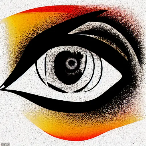 Prompt: grant us eyes, by bauhaus, vector art