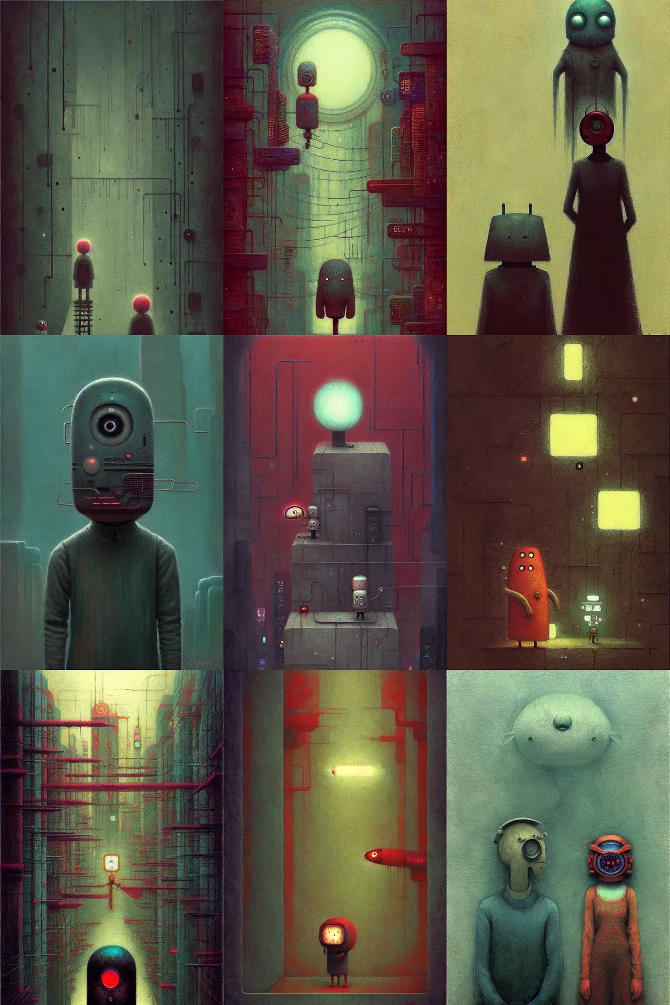 Prompt: ( ( ( ( ( cyberpunk cover art. muted colors. ) ) ) ) ) by shaun tan!!!!!!!!!!!!!!!!!!!!!!!!!!!