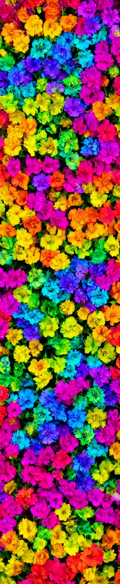 Image similar to vertical macro rainbow flowers