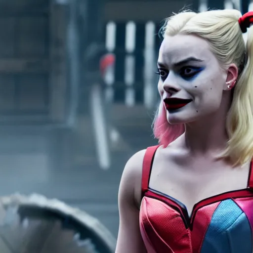 Prompt: margot robbie as harley quinn in avengers endgame