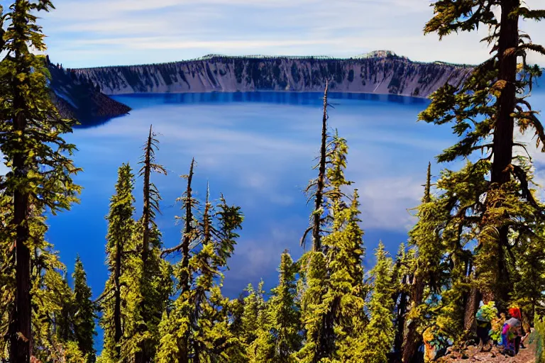 Prompt: crater lake, oregon