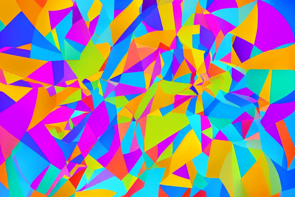Image similar to a colorful, computer generated, abstract geometric intriguing render