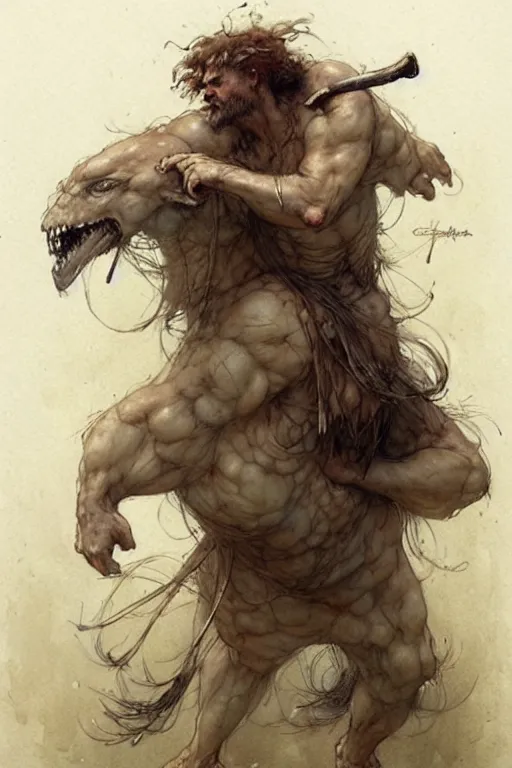 Prompt: (((((bible Goliath . muted colors.))))) by Jean-Baptiste Monge !!!!!!!!!!!!!!!!!!!!!!!!!!!