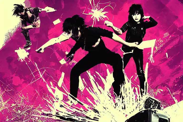 Image similar to revolution. action. atari teenage riot. imagined by pascal blanche.