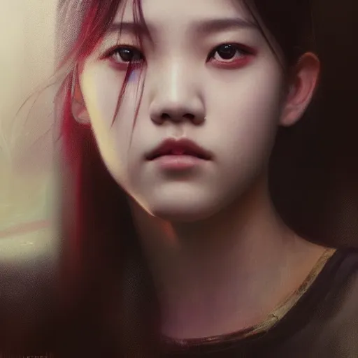 Image similar to jisoo of blackpink, hyperrealistic portrait, bladerunner street, art of elysium by jeremy mann and alphonse mucha, fantasy art, photo realistic, dynamic lighting, artstation, poster, volumetric lighting, very detailed face, 8 k, award winning