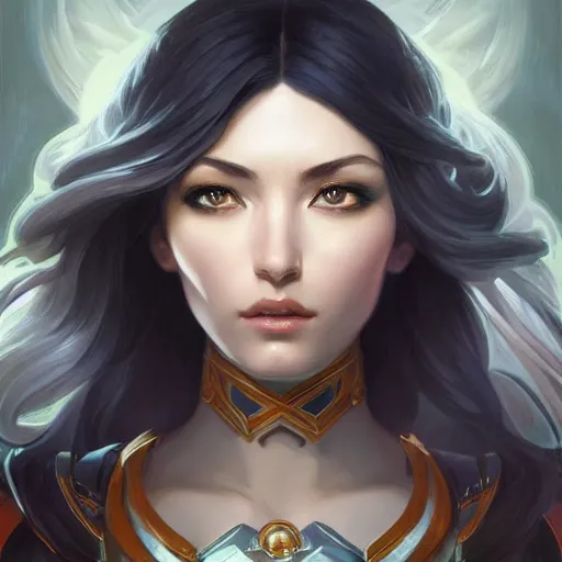 Image similar to perfectly - centered - portrait of irelia from league of legends, intricate, highly detailed, digital painting, artstation, concept art, smooth, sharp focus, illustration, unreal engine 5, 8 k, art by artgerm and greg rutkowski and alphonse mucha