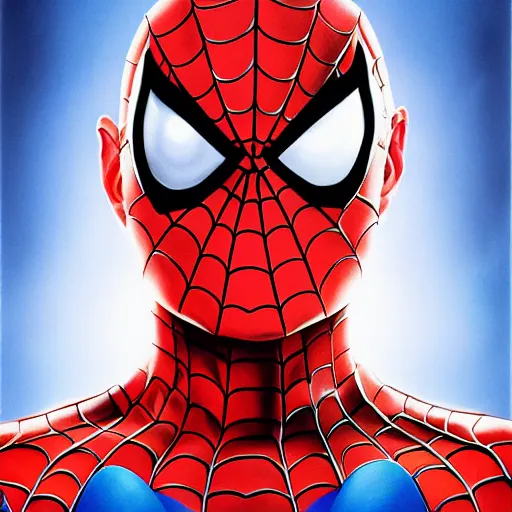 Prompt: ultra realistic portrait painting of spiderman, art by akira toriyama, 4 k, dragon ball artstyle, cel shaded, highly detailed, epic lighting