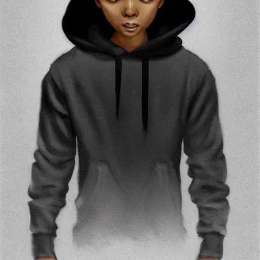 Prompt: young simba like a human, dressed a black hoodie, portrait, digital art, ultrarealistic, artstation, 8k, hyperdetalied, high quality, high render