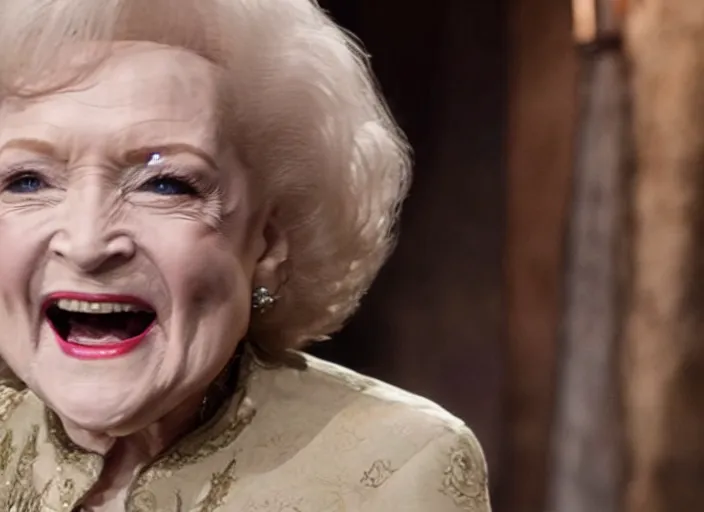 Prompt: a screenshot of betty white in an episode of game of thrones