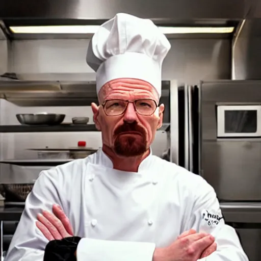 Prompt: Walter White as Chef Gordon Ramsey,