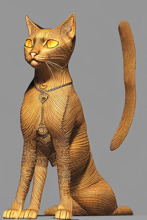 Image similar to bastet a true goddess of all cats, symmetry, awesome exposition, very detailed, highly accurate, 8 k