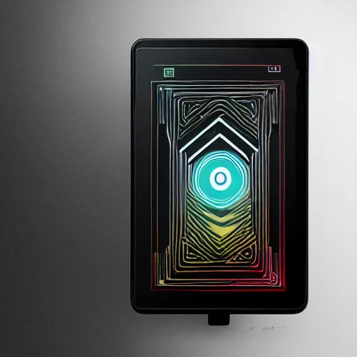 Prompt: touch screen graphic design from Star Trek: The Next Generation designed by Ash Thorp.