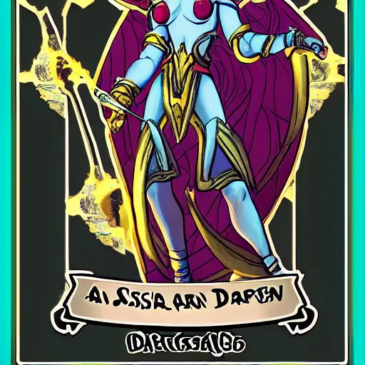 Image similar to a sticker of an aasimar from dungeons and dragons