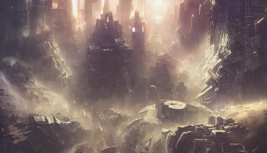 Prompt: supernova, neo brutalism city in space, minimalistic, graphic shapes, painted by ruan jia, raymond swanland, lawrence alma tadema, zdzislaw beksinski, norman rockwell, jack kirby, tom lovell, alex malveda, greg staples