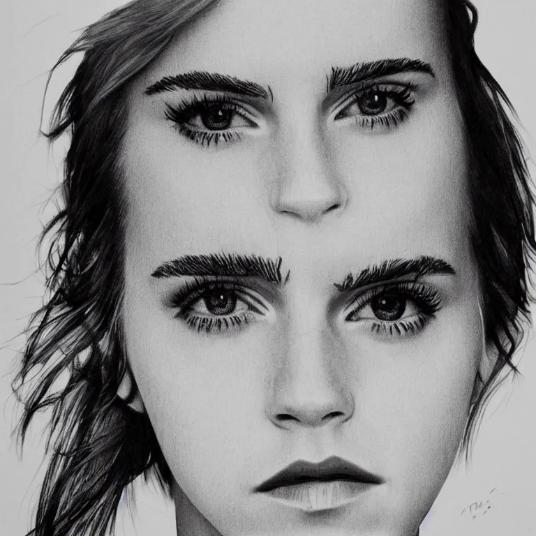 Image similar to Emma Watson, pop-art, photorealism