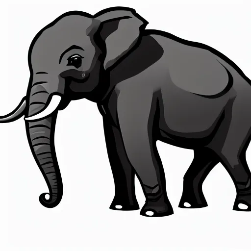 Image similar to vector illustration of an elephant sprite for a cyberpunk video game