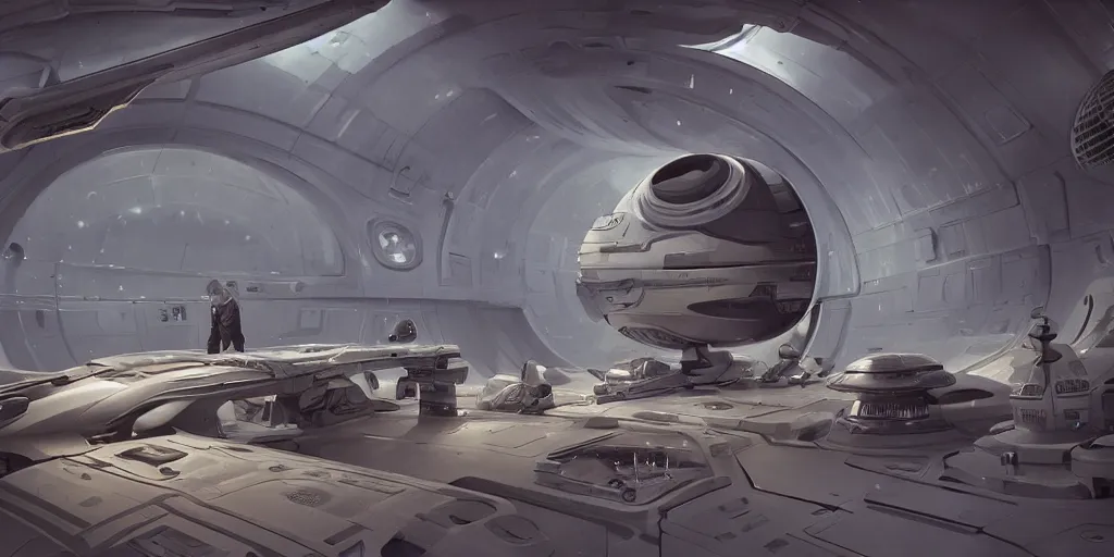 Prompt: !dream one thousand aligned cryogenic pods, spacehsip interior, symmetrical, futuristic decoration, sci-fi, cryogenic pods, many cryogenic pods, wide shot, matte painting, oil painting, dark sci-fi, by Sergey Kolesov, Tristan Eaton, James Gurney, greg rutkowski.