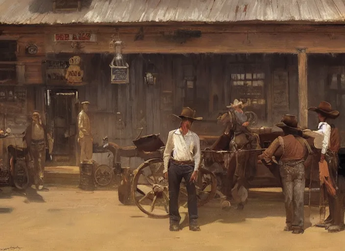 Image similar to oil painting of closeup western saloon bar, wild west, dimly light, dusty and dirty, art by anders zorn, wonderful masterpiece by greg rutkowski, beautiful cinematic light, american romanticism by greg manchess, creation by tyler edlin