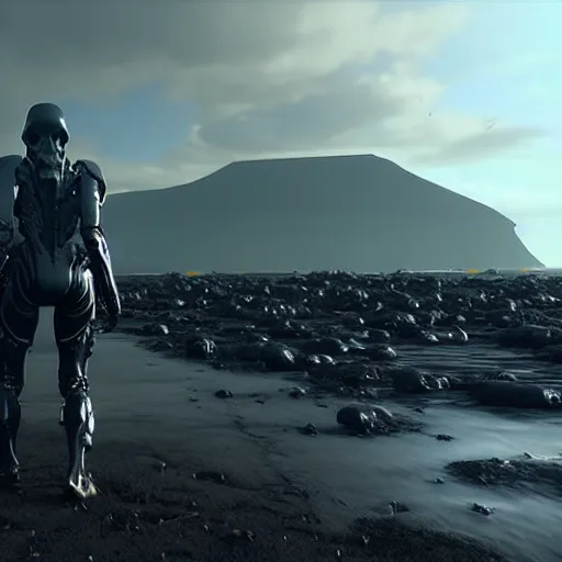 Image similar to deathstranding, landscape, by hideo kojima