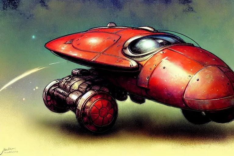 Prompt: adventurer ( ( ( ( ( 1 9 5 0 s retro future robot mouse landspeeder robot. muted colors. ) ) ) ) ) by jean baptiste monge!!!!!!!!!!!!!!!!!!!!!!!!! chrome red