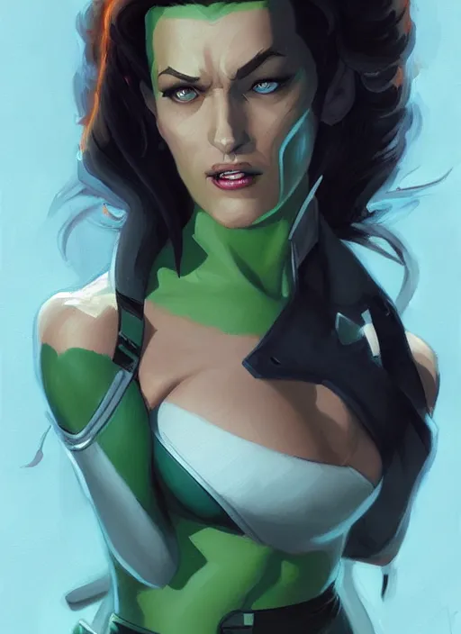 Image similar to very detailed masterpiece painting of rogue from x - men : the animated series ( 1 9 9 2 ), portrait, artstation, concept art by greg rutkowski