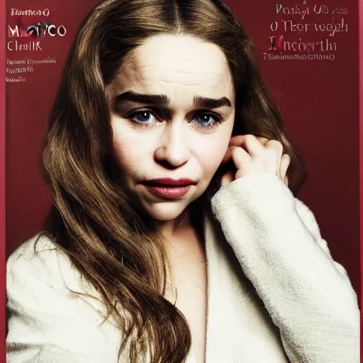 Image similar to portrait of emilia clarke by mario testino, headshot, detailed, award winning, sony a 7 r