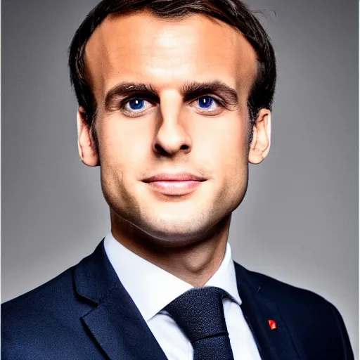 Prompt: the son of Emmanuel Macron and Gerard Larcher, 50mm photography, high quality, 4K