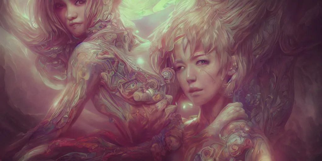 Image similar to dreamscape, female, ross tran, vivid colors, anatomical, highly detailed sculpture, intricate detailed, ommatidia, 8 k, cinematic atmosphere, post - processing