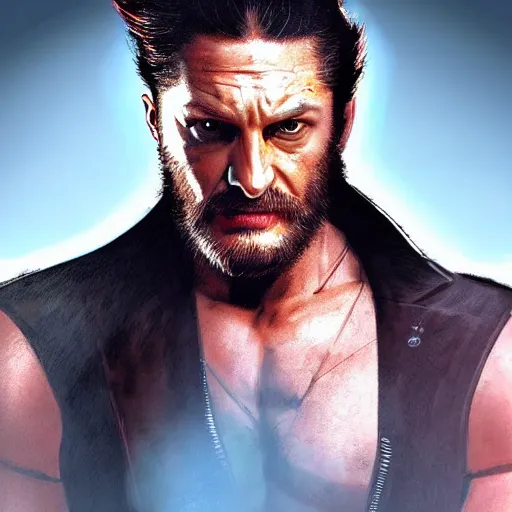 Prompt: tom hardy as wolverine from x - men digital art 4 k detailed super realistic