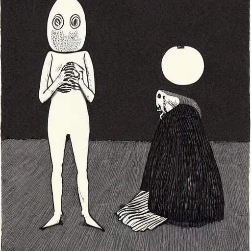 Image similar to a picture by edward gorey