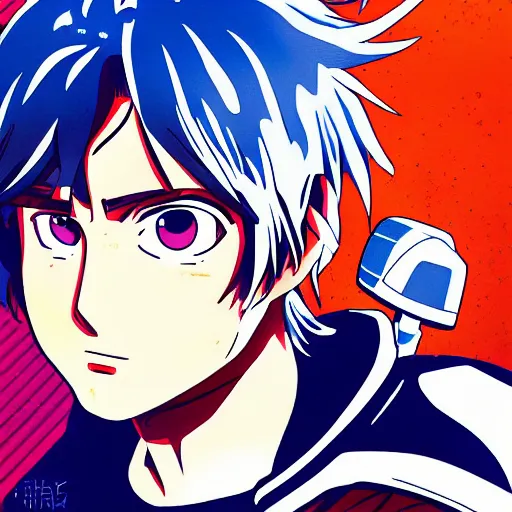 Prompt: anime key visual of luke skywalker in the style of kohei horikoshi and akira toriyama, manga cover, pop art color palette, official media